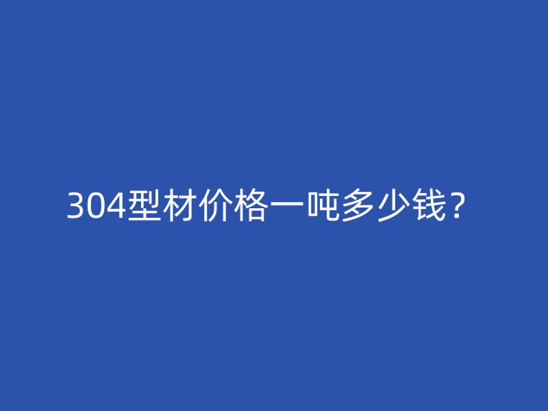 304型材價格一噸多少錢？